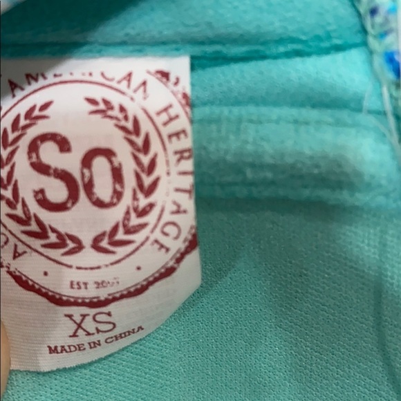 5 for $25 Authentic American Heritage swim top aqua palm - Picture 5 of 5